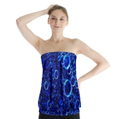 Blue Bubbles Abstract Strapless Top by Vaneshop