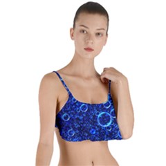 Blue Bubbles Abstract Layered Top Bikini Top  by Vaneshop