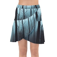 Tree Night Dark Forest Wrap Front Skirt by Vaneshop