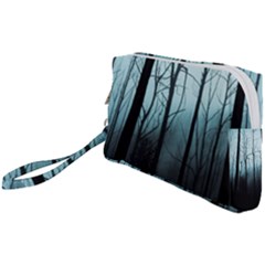 Tree Night Dark Forest Wristlet Pouch Bag (small)