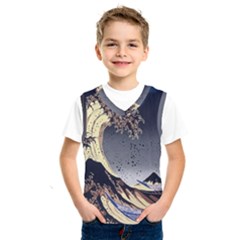 The Great Wave Off Kanagawa Japanese Waves Kids  Basketball Tank Top by Vaneshop