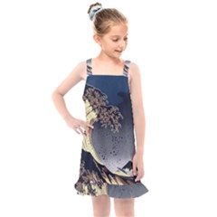 The Great Wave Off Kanagawa Japanese Waves Kids  Overall Dress by Vaneshop