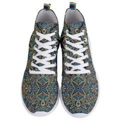 Seamless Floral Pattern Men s Lightweight High Top Sneakers by zhou