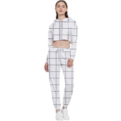 Mesh Cropped Zip Up Lounge Set by zhou