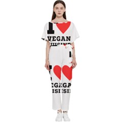 I Love Vegan Cuisine Batwing Lightweight Chiffon Jumpsuit by ilovewhateva