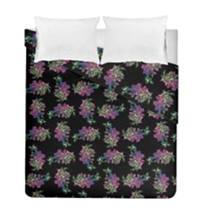 Midnight Noir Garden Chic Pattern Duvet Cover Double Side (full/ Double Size) by dflcprintsclothing