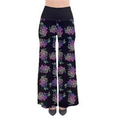 Midnight Noir Garden Chic Pattern So Vintage Palazzo Pants by dflcprintsclothing