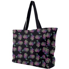 Midnight Noir Garden Chic Pattern Simple Shoulder Bag