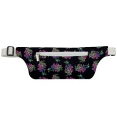 Midnight Noir Garden Chic Pattern Active Waist Bag by dflcprintsclothing