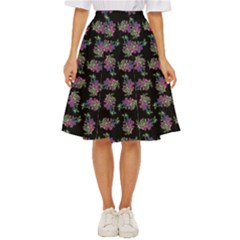 Midnight Noir Garden Chic Pattern Classic Short Skirt by dflcprintsclothing