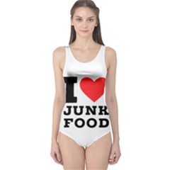 I Love Junk Food One Piece Swimsuit by ilovewhateva