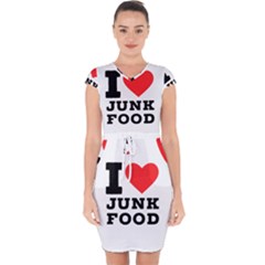 I love junk food Capsleeve Drawstring Dress 