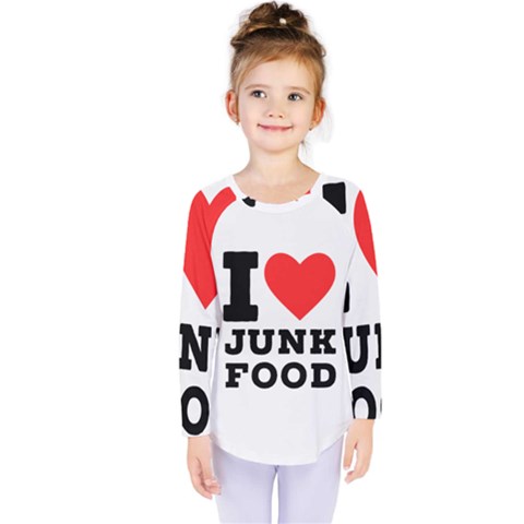 I Love Junk Food Kids  Long Sleeve Tee by ilovewhateva