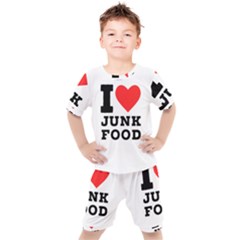 I Love Junk Food Kids  Tee And Shorts Set by ilovewhateva