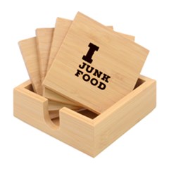 I love junk food Bamboo Coaster Set