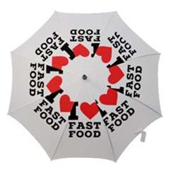I Love Fast Food Hook Handle Umbrellas (medium) by ilovewhateva