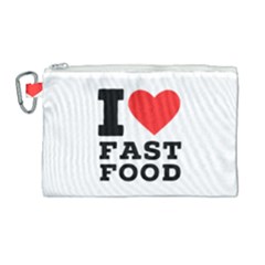 I Love Fast Food Canvas Cosmetic Bag (large)
