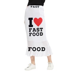 I Love Fast Food Maxi Fishtail Chiffon Skirt by ilovewhateva