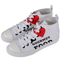 I Love Gourmet Food Women s Mid-top Canvas Sneakers by ilovewhateva