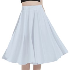 Clear Water Blue	 - 	a-line Full Circle Midi Skirt With Pocket by ColorfulWomensWear