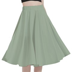 Laurel Green	 - 	a-line Full Circle Midi Skirt With Pocket by ColorfulWomensWear