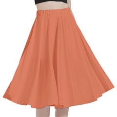 Basket Ball Orange	 - 	A-Line Full Circle Midi Skirt With Pocket