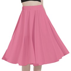 Watermelon Pink	 - 	a-line Full Circle Midi Skirt With Pocket