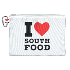 I Love South Food Canvas Cosmetic Bag (xl) by ilovewhateva