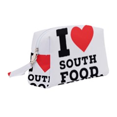 I Love South Food Wristlet Pouch Bag (medium) by ilovewhateva