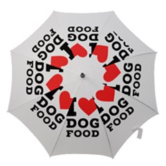 I Love Dog Food Hook Handle Umbrellas (large) by ilovewhateva