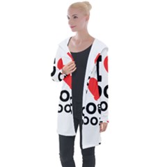 I Love Dog Food Longline Hooded Cardigan by ilovewhateva