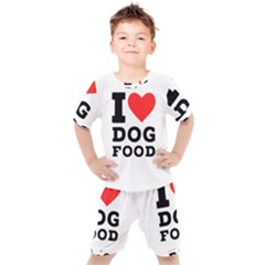 I Love Dog Food Kids  Tee And Shorts Set by ilovewhateva