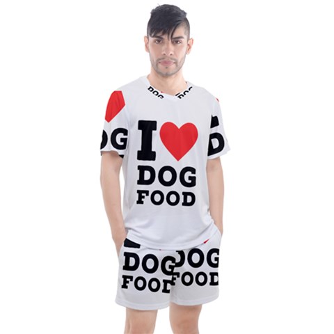 I Love Dog Food Men s Mesh Tee And Shorts Set by ilovewhateva