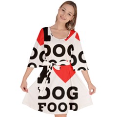 I Love Dog Food Velour Kimono Dress by ilovewhateva