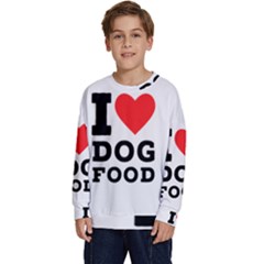 I Love Dog Food Kids  Long Sleeve Jersey by ilovewhateva