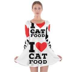 I Love Cat Food Long Sleeve Skater Dress by ilovewhateva