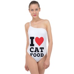 I Love Cat Food Classic One Shoulder Swimsuit by ilovewhateva