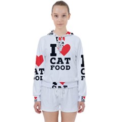 I Love Cat Food Women s Tie Up Sweat by ilovewhateva