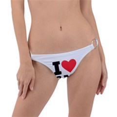 I Love Cat Food Ring Detail Bikini Bottoms by ilovewhateva