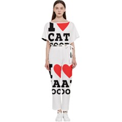 I Love Cat Food Batwing Lightweight Chiffon Jumpsuit by ilovewhateva