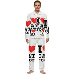 I Love Cat Food Men s Long Sleeve Velvet Pocket Pajamas Set by ilovewhateva