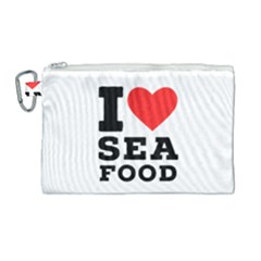 I love sea food Canvas Cosmetic Bag (Large)