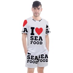 I love sea food Men s Mesh Tee and Shorts Set