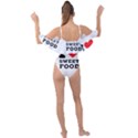 I love sweet food Drape Piece Swimsuit View2