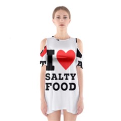 I Love Salty Food Shoulder Cutout One Piece Dress by ilovewhateva