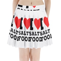 I Love Salty Food Pleated Mini Skirt by ilovewhateva