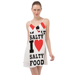 I Love Salty Food Summer Time Chiffon Dress
