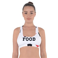 I Love Vegan Food  Cross Back Sports Bra by ilovewhateva