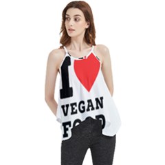 I Love Vegan Food  Flowy Camisole Tank Top by ilovewhateva