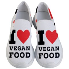 I Love Vegan Food  Women s Lightweight Slip Ons by ilovewhateva